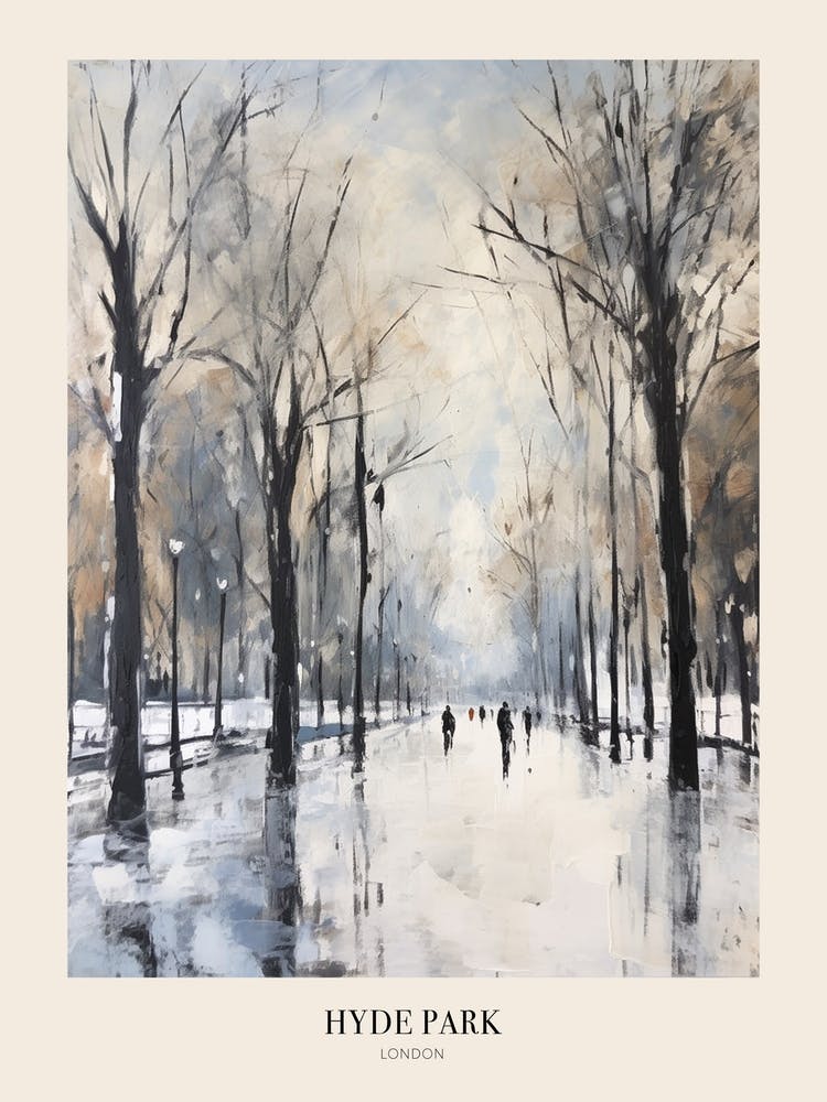 Winter City Park Poster Hyde Park London 3