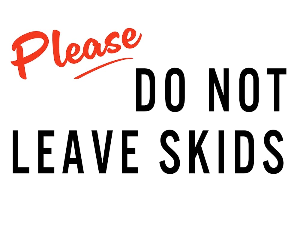 Please Do Not Leave Skids Bathroom Print - House Rules