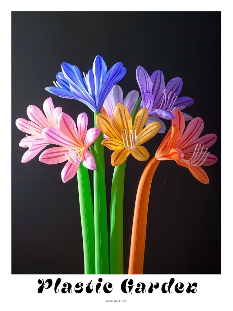 Bright Inflatable Flowers Poster Agapanthus 2