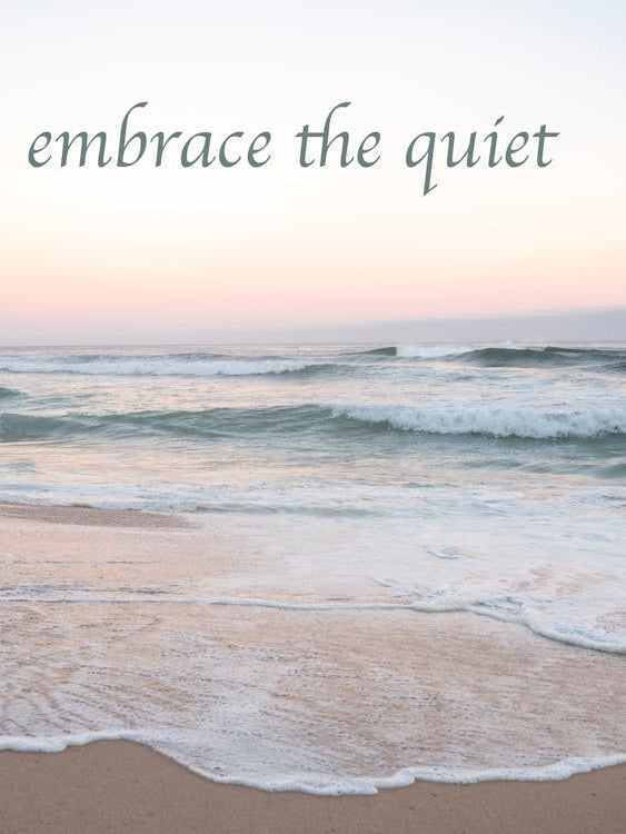 Embrace the quiet quote - Praia da Adraga sunrise in Portugal - nature and travel  by Christa Stroo