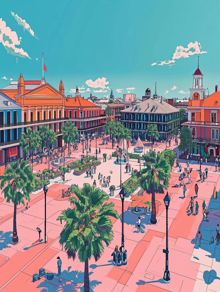 Jackson Square Minimalistisches Gemälde 3