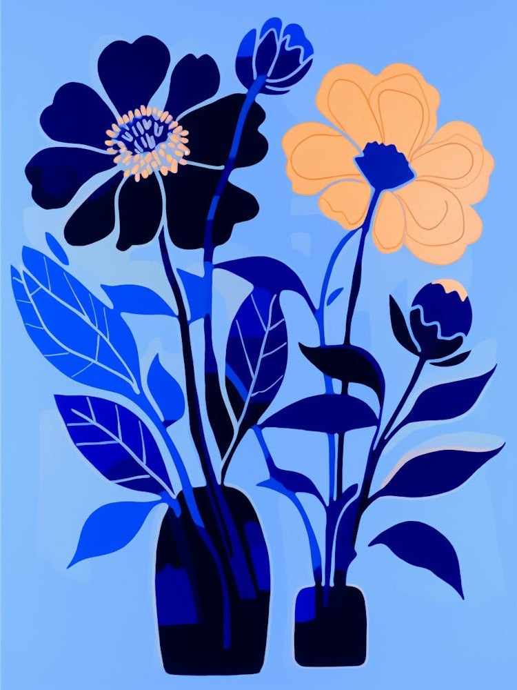 Blue Flower Illustration Calendula 1 Copy