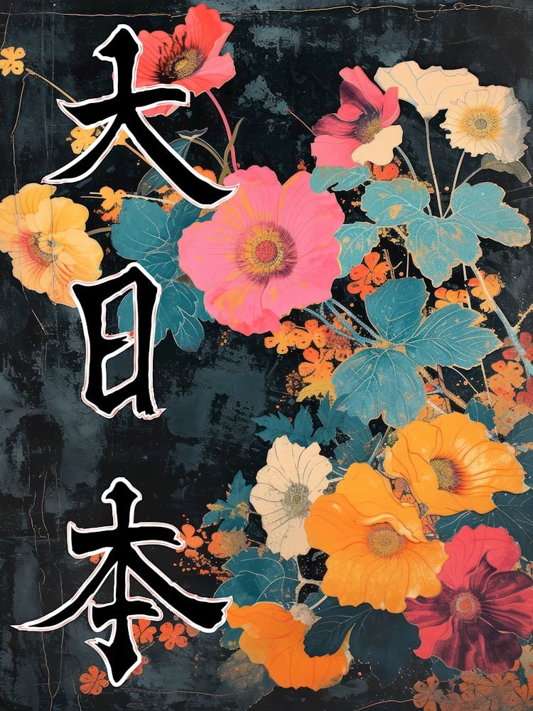 Great Japan Hokusai Poster Japanese Flowers 20