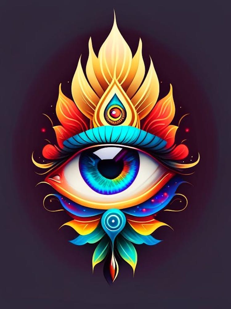 Energy, Symbol, Third Eye Tattoo 1