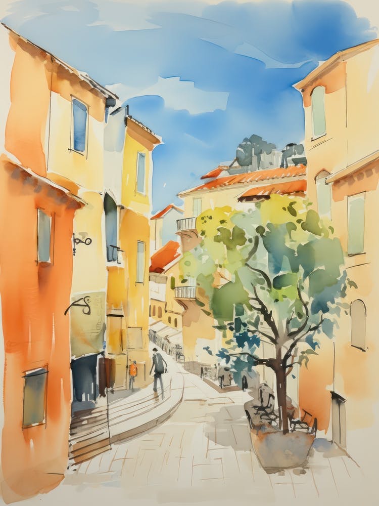Foggia, Italy Watercolour Streets 2