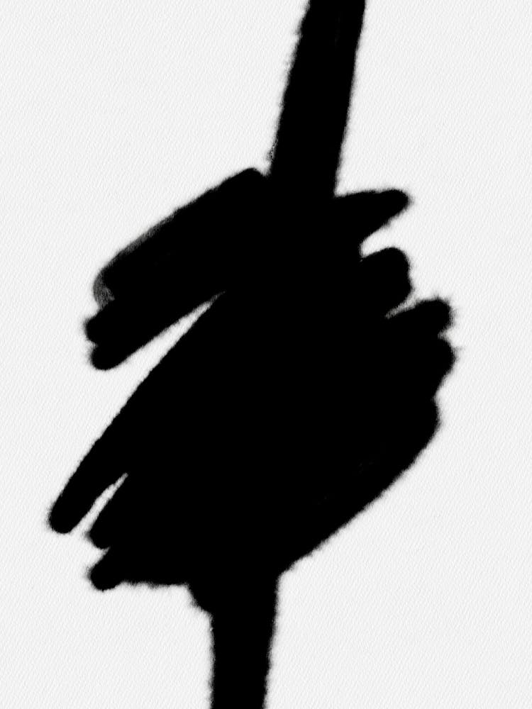 Black And White Brushstrokes