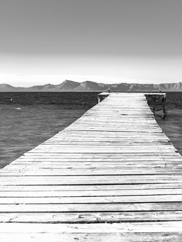 Mallorca Black And White Pier