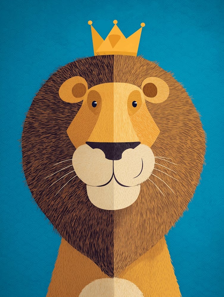 Safari Animals For Nursery Wall Decoration, Lion Kids Room