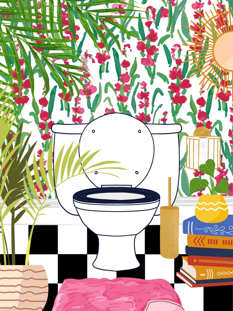 Boho Tropical Bathroom