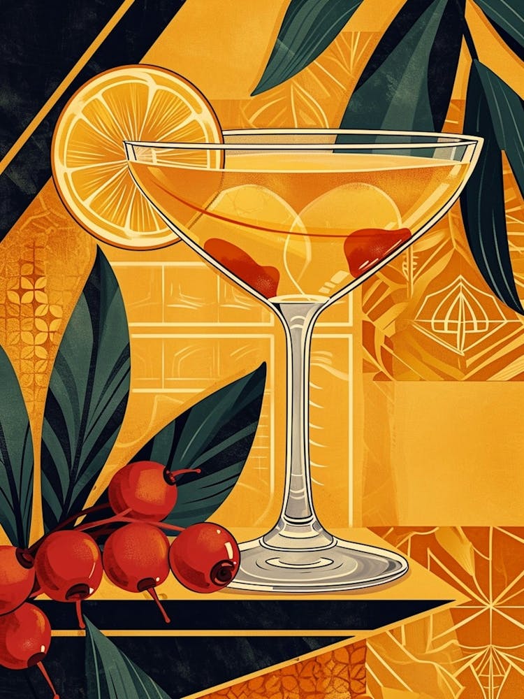 Fruity Art Deco Cocktail 3