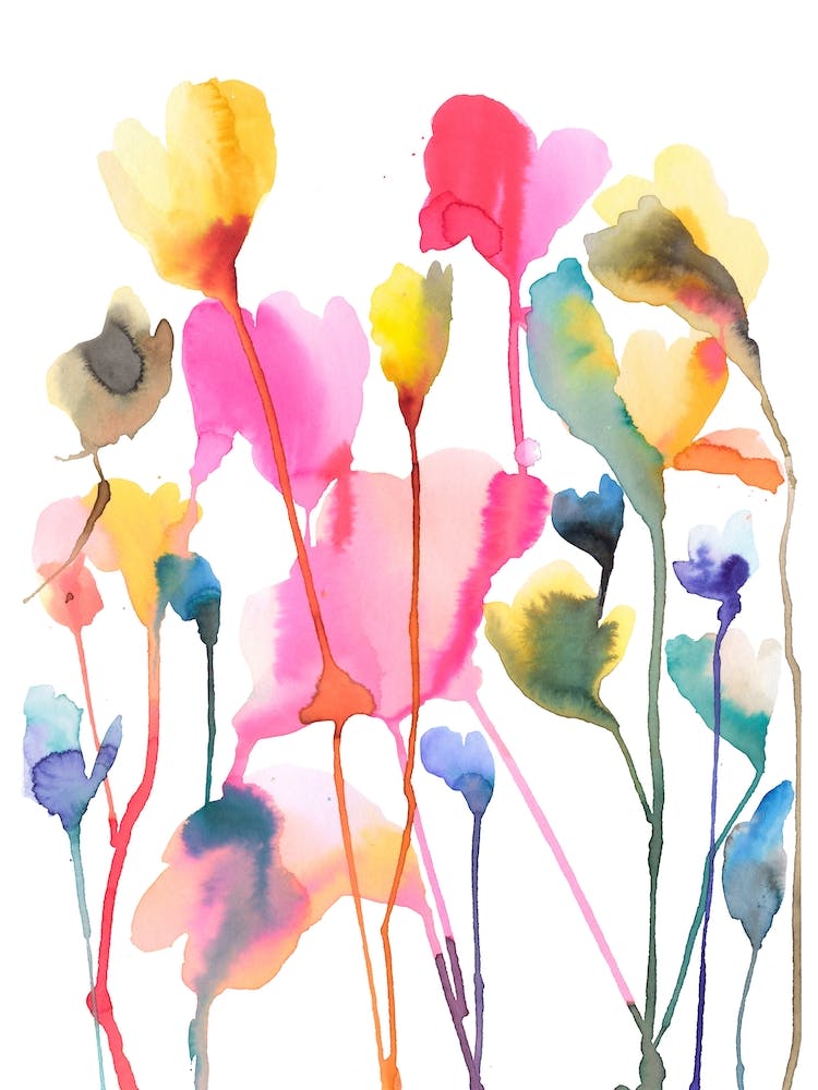 Wild Flowers Artistic Watercolour 2