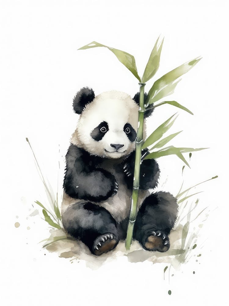 Baby Panda Watercolor