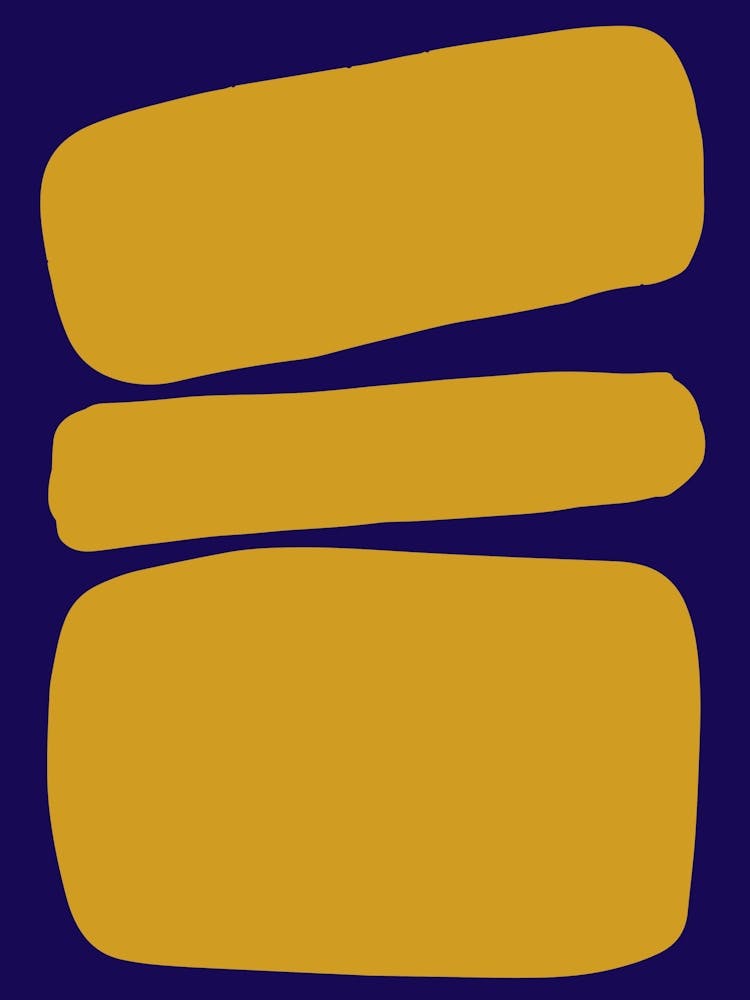 Abstract Bauhaus Shapes 3 Blue & Yellow