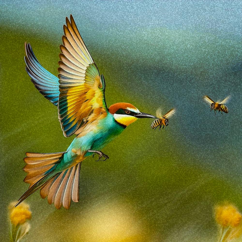 Bee Eater Hunting