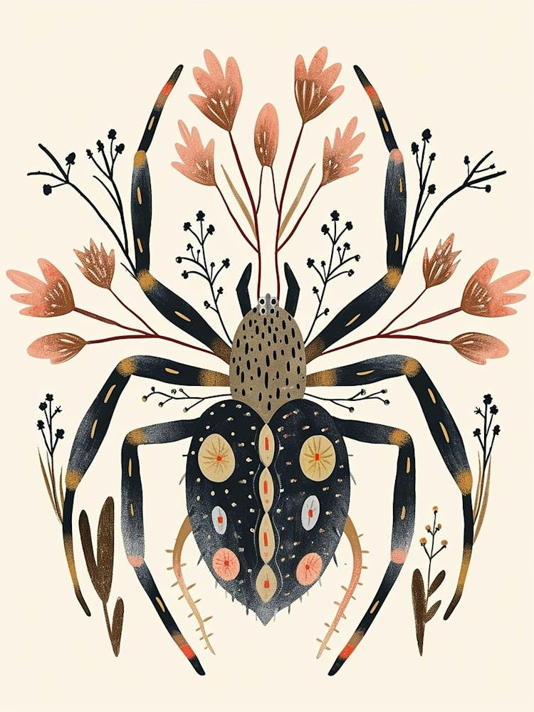 Colourful Insect Illustration Spider 10