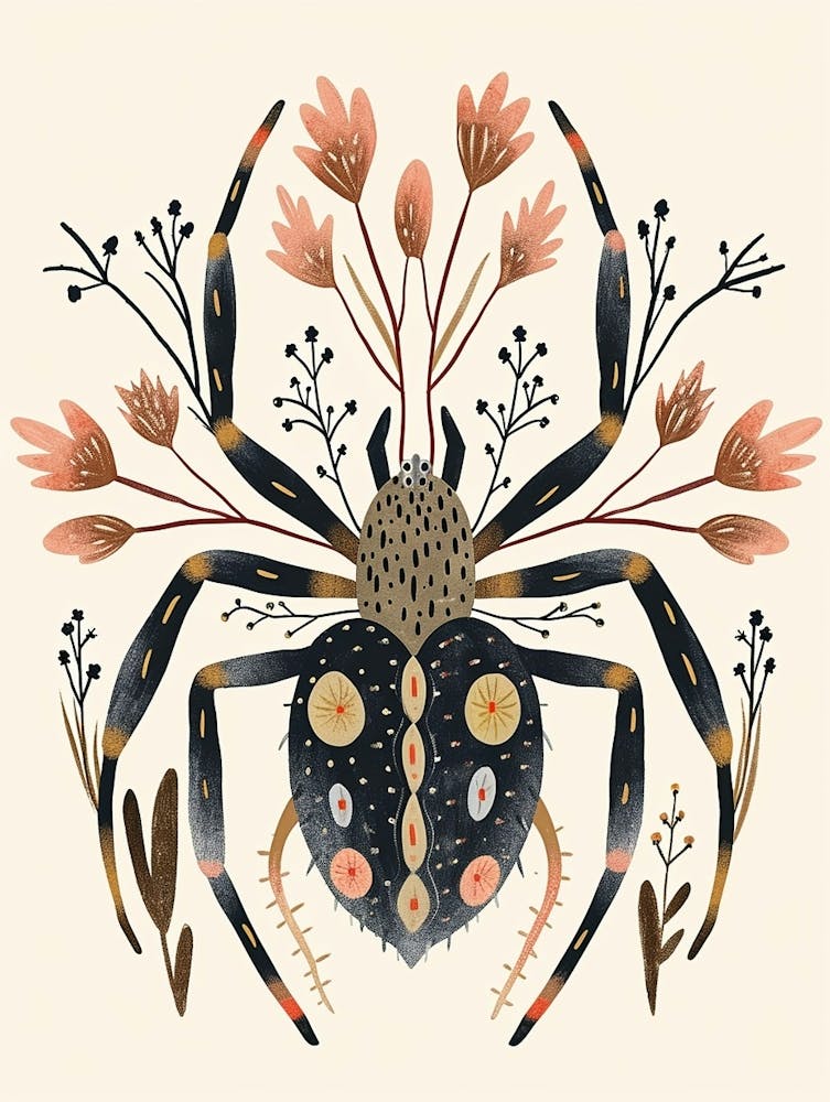 Colourful Insect Illustration Spider 10