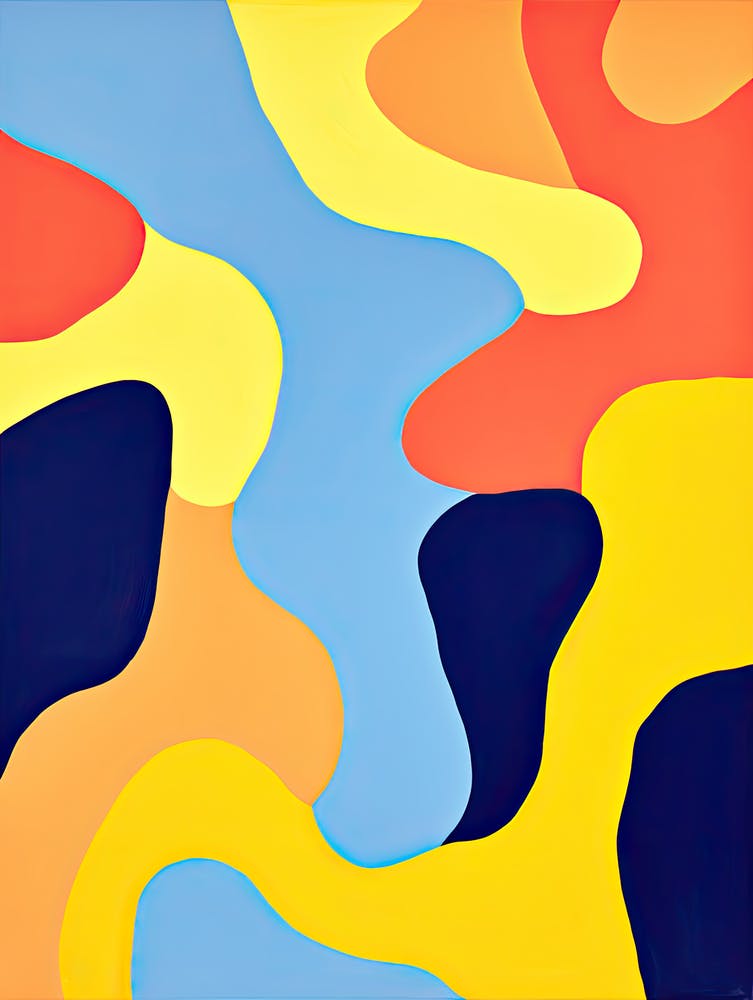 Abstraktes Gemälde, inspiriert von Matisse