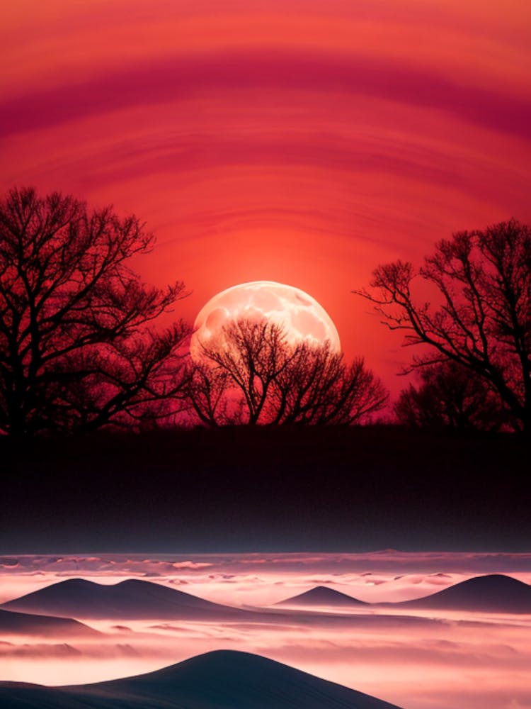 Sunset Over Fog