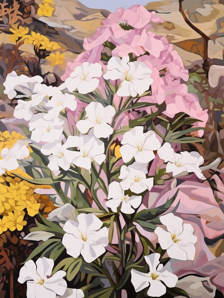Phlox 3 Flower Painting