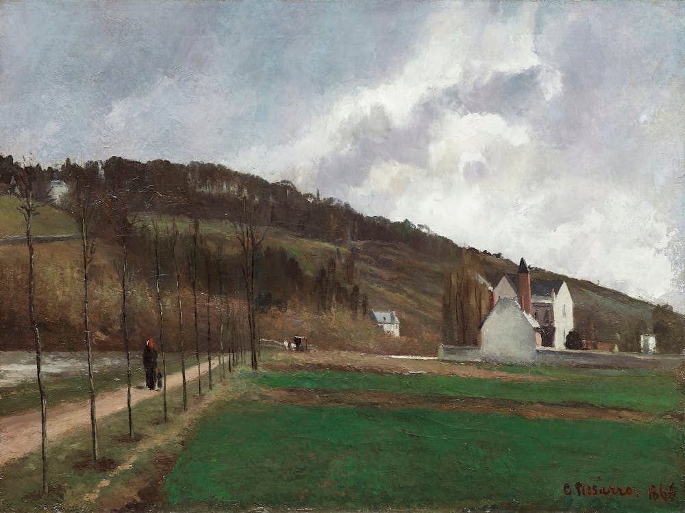 The Banks Of The Marne In Winter (1866), Camille Pissarro