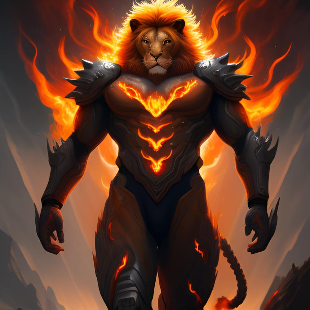 Löwe des Feuers