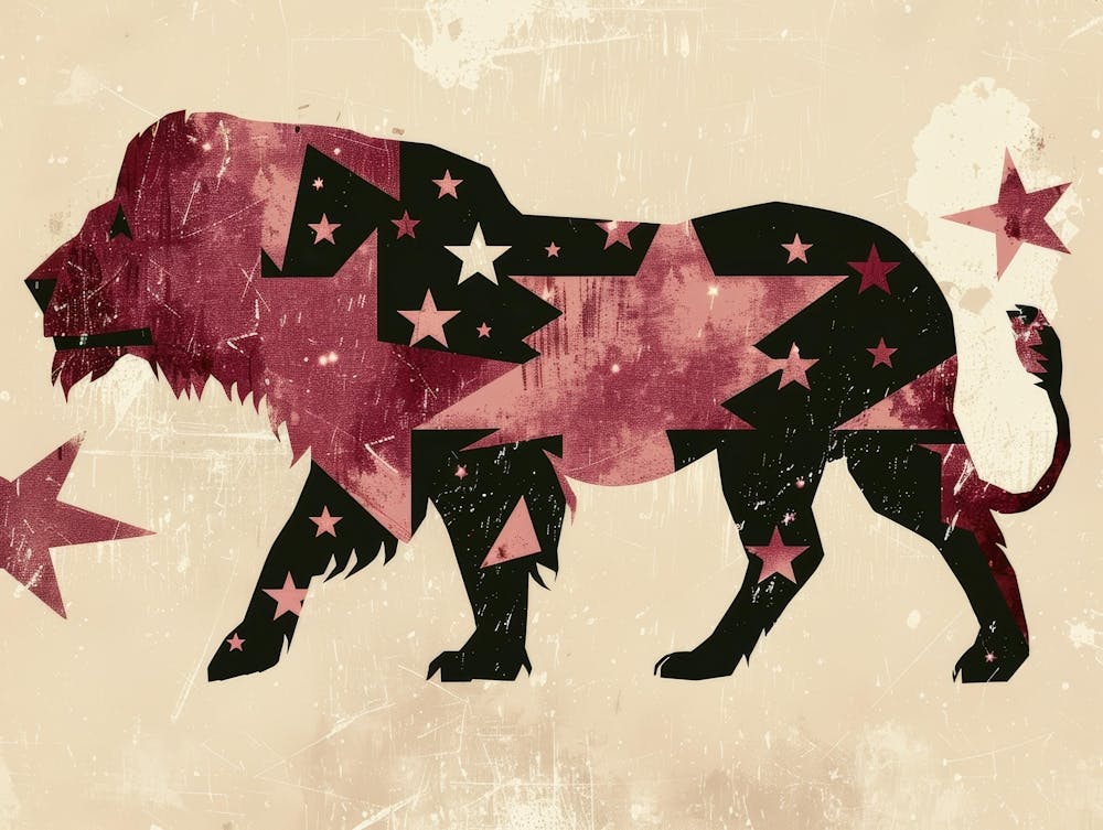 Lion With Stars