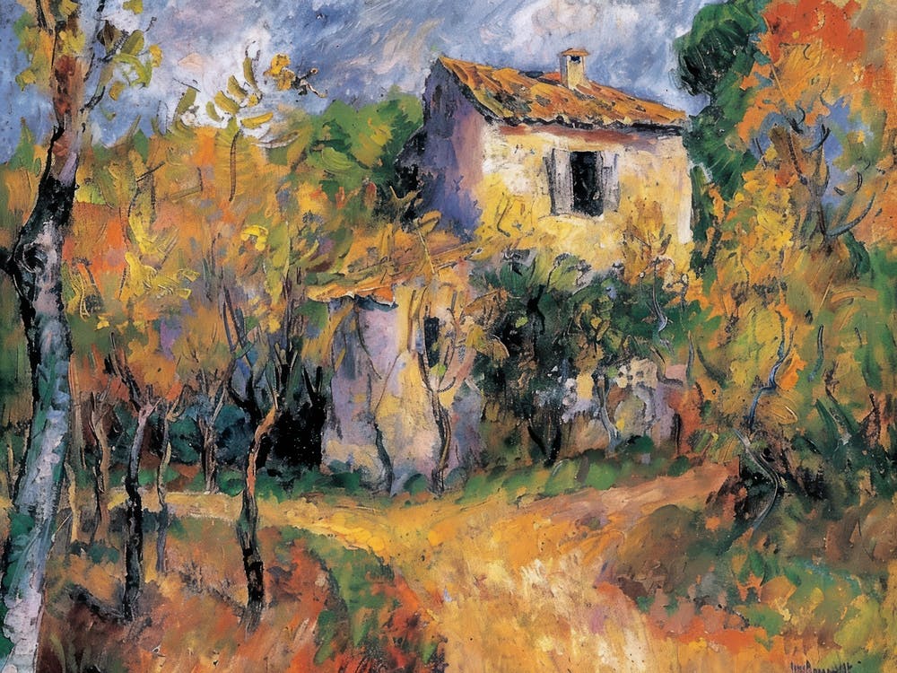 Whispers Of Autumn Painting Inspired By Paul Cezanne
