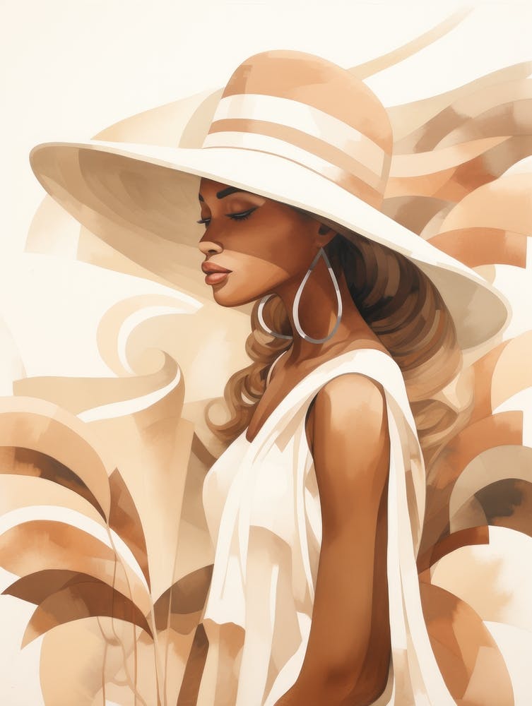 Femme au Chapeau Blanc 4