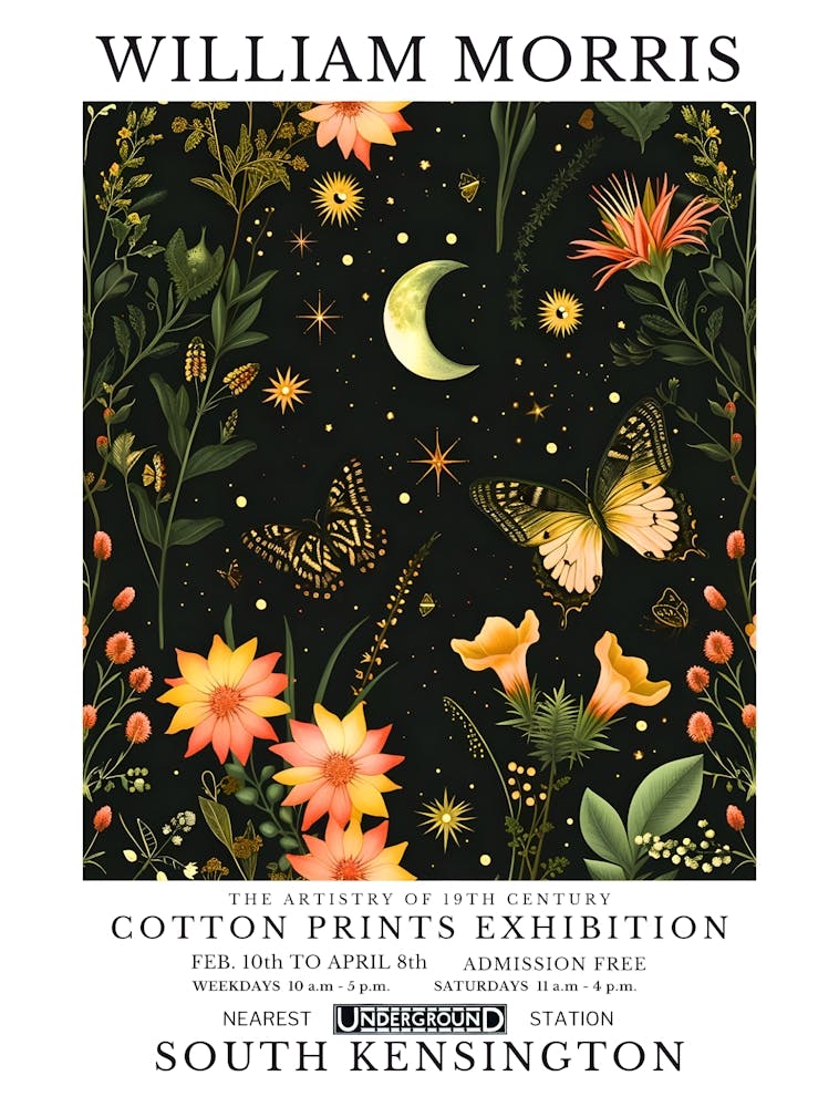 William Morris - Cotton Prints Exhibition Vintage Insect