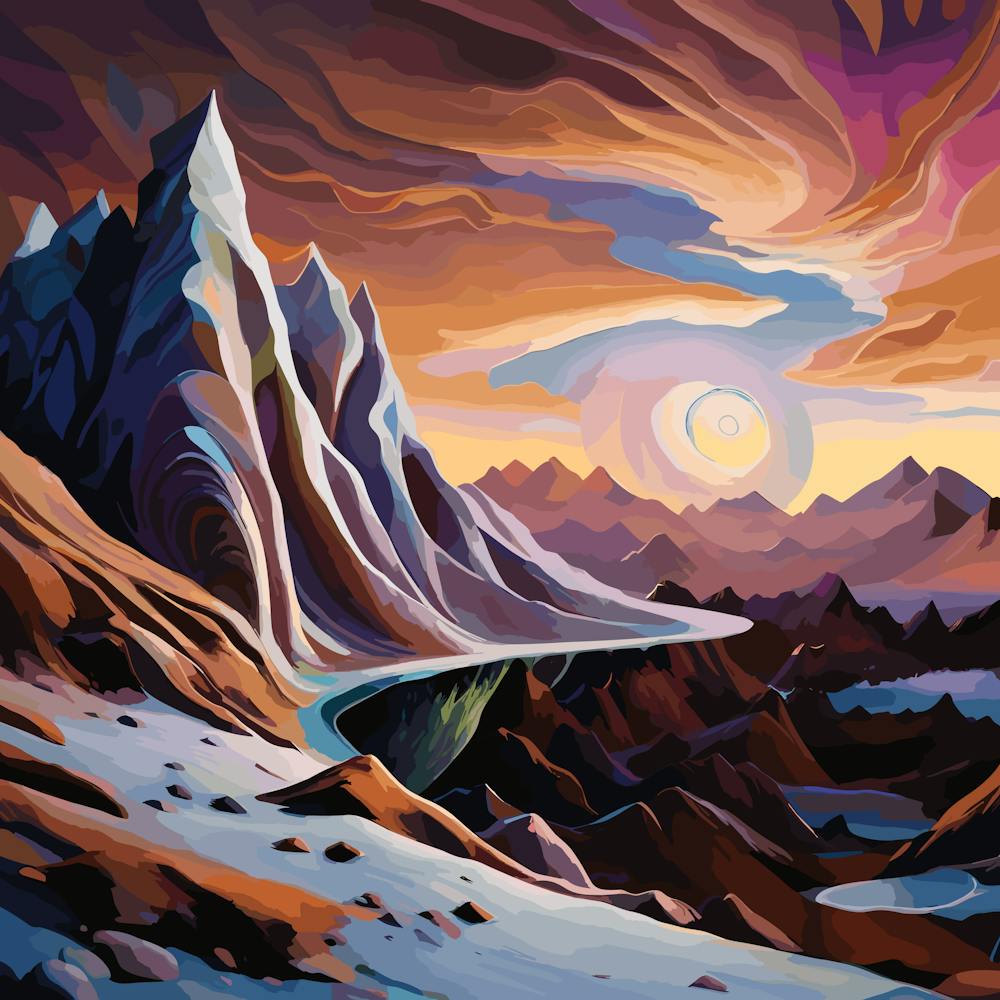 Sunset In The Mountains