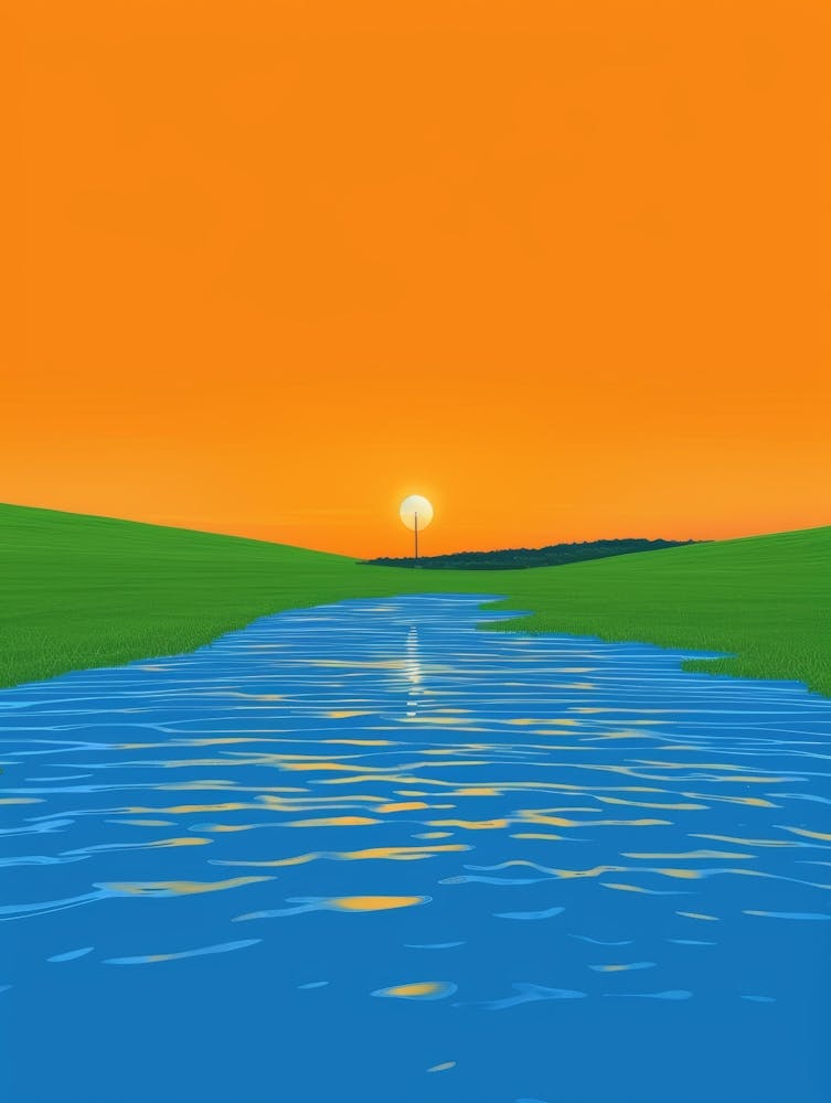 Sunset Over The River 9