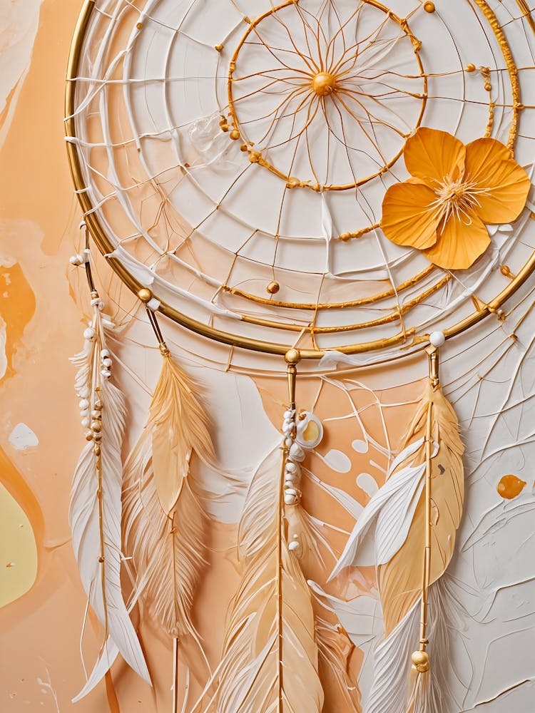 Orange Dream Catcher no3