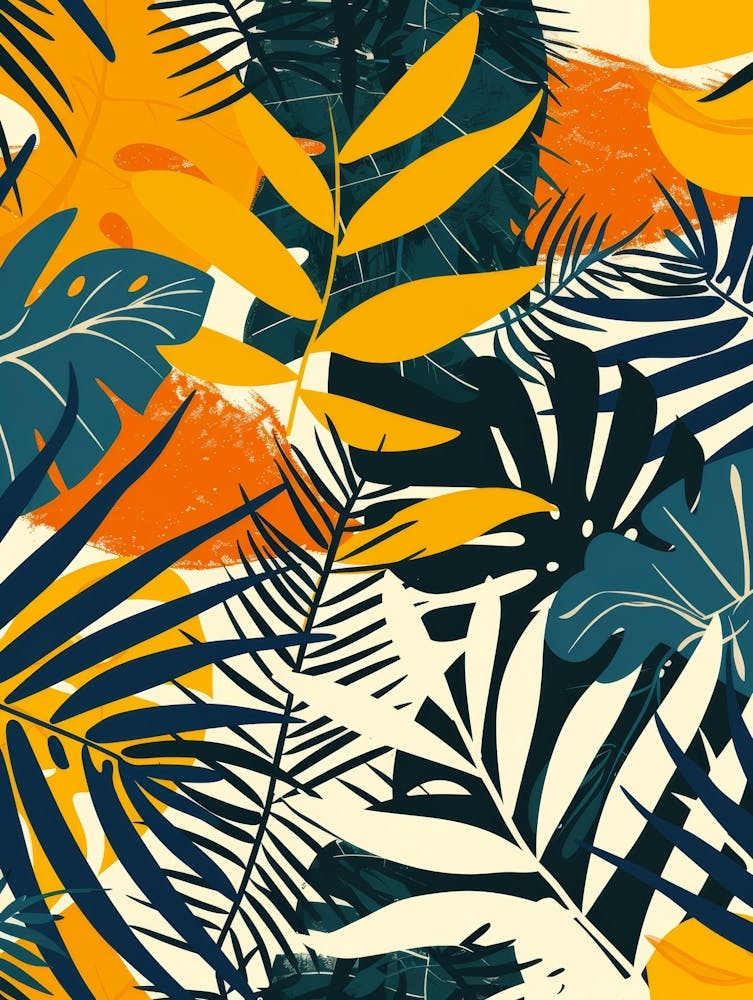 Tropical Leaves Seamless Pattern 23