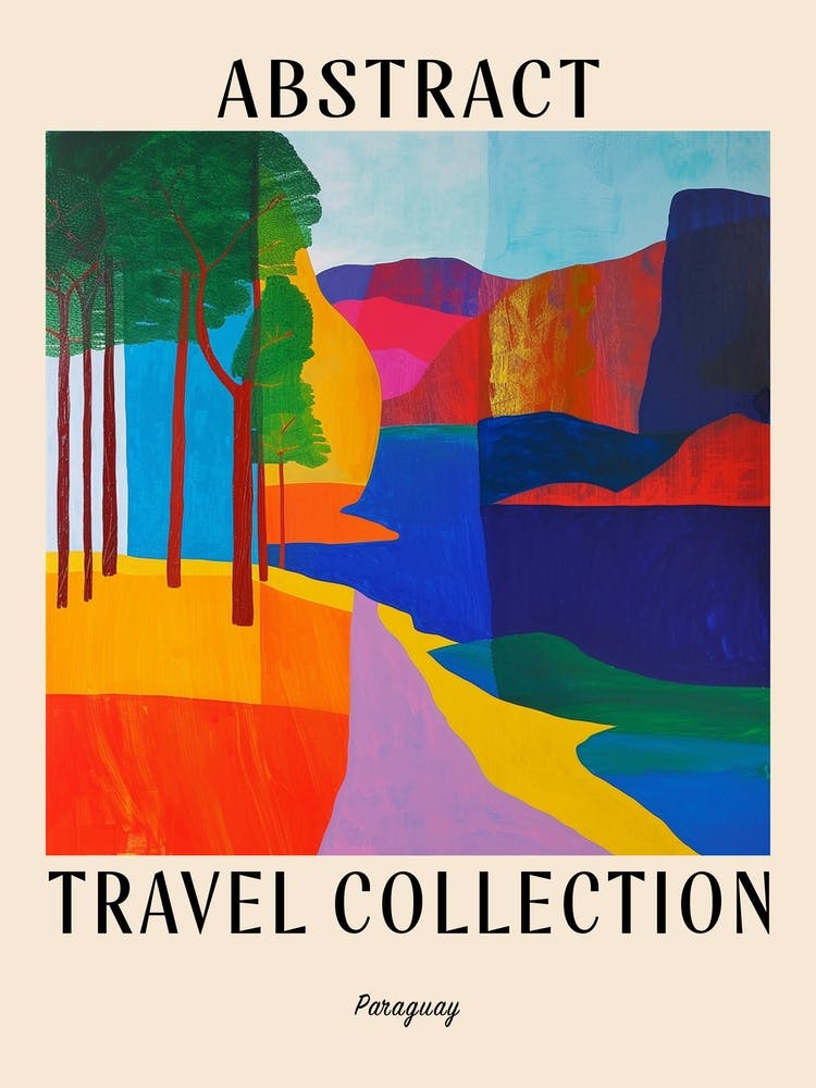 Abstract Travel Collection Poster Paraguay 3