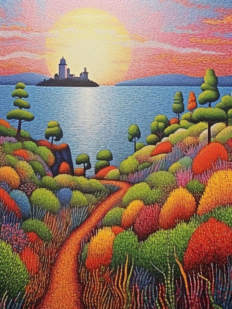 San Juan Islands Retro Pop Art 11