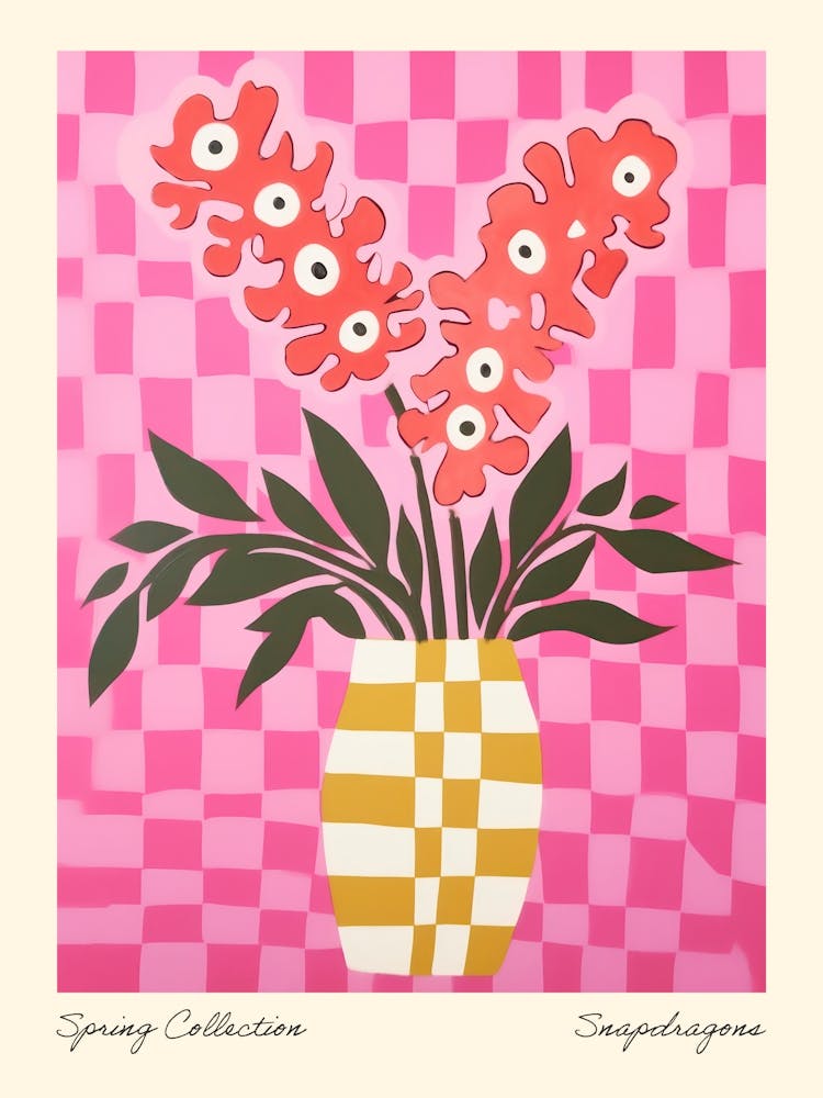 Spring Collection Snapdragons Flower Vase 2