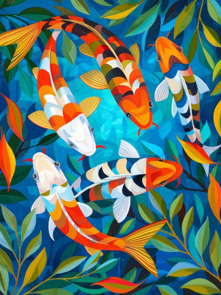 Koi Fish In The Pond