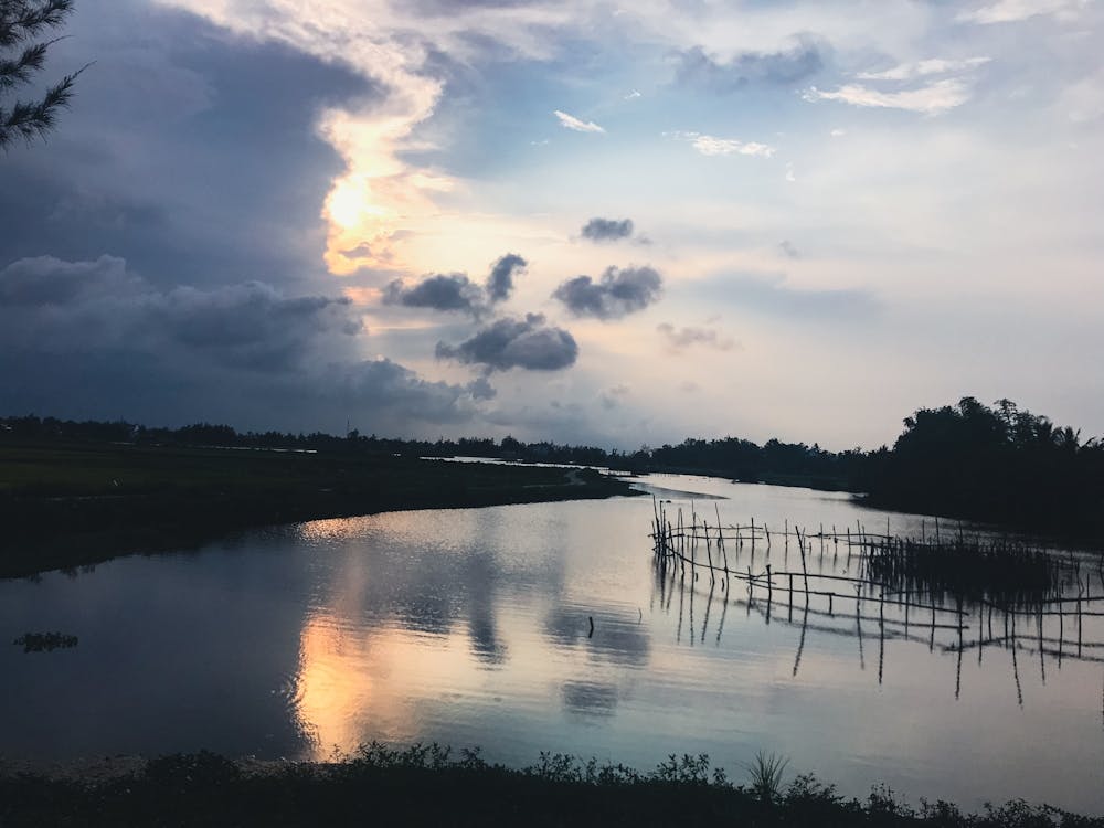 Sunset Over A River Hoi An