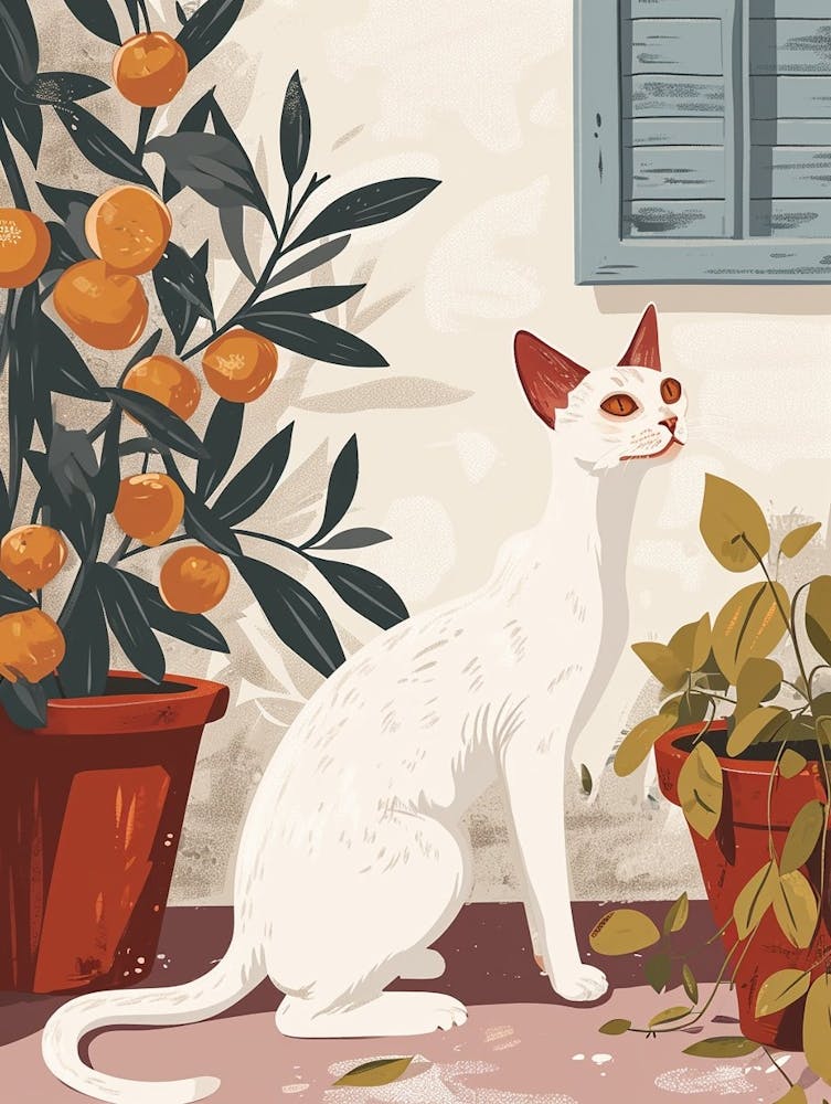 Oriental Shorthair Storybook Illustration 3