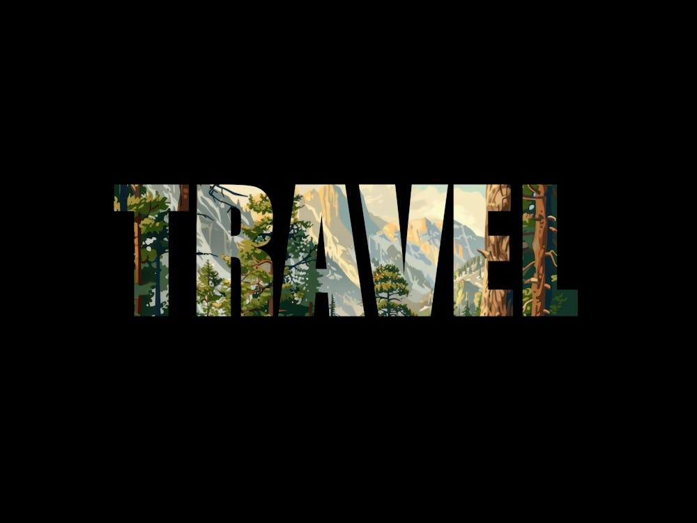 Travel Poster Vintage Wooded Pines 9