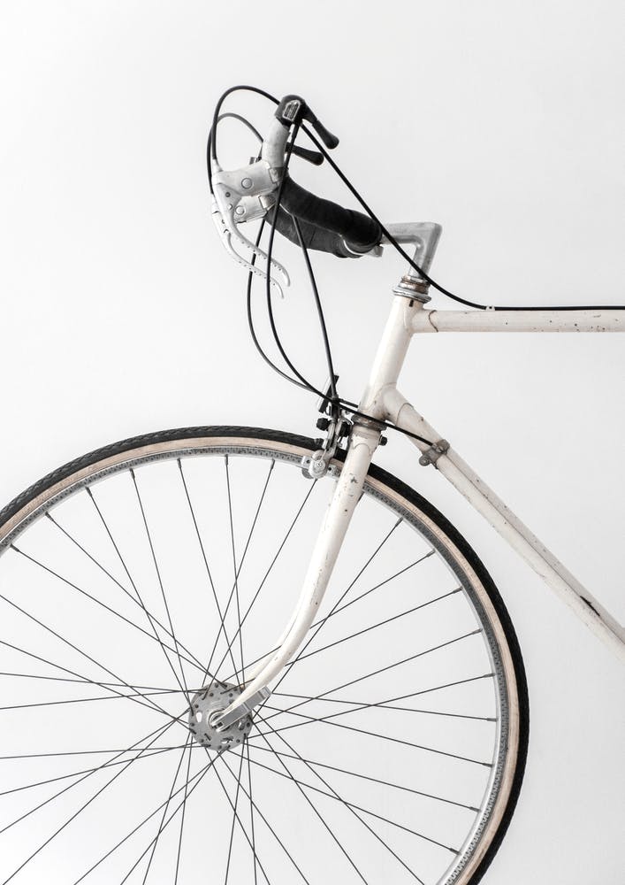 White Minimal Bicycle