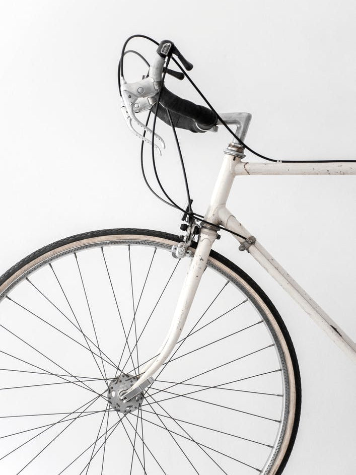 White Minimal Bicycle