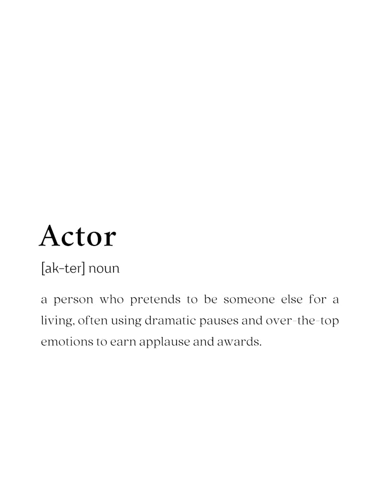 Actor Funny Definition Wall