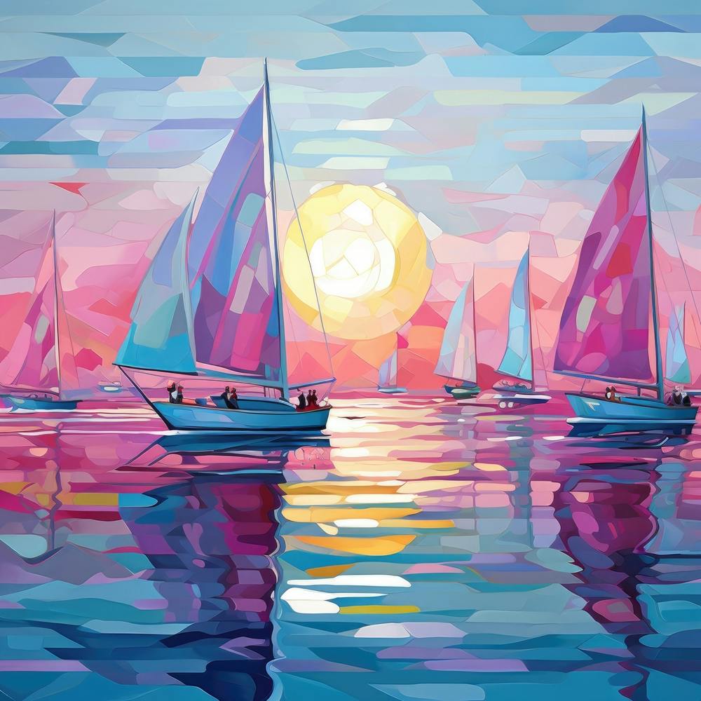 Sailboats At Sunset 6