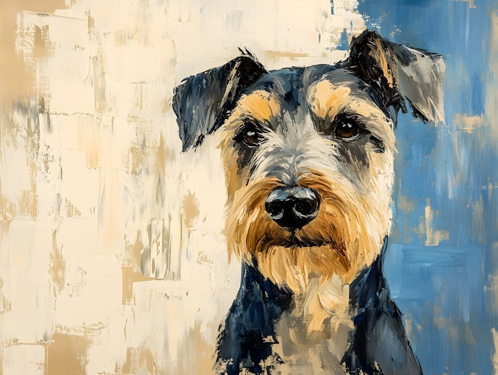 Minimal Terrier Blue And Beige 2
