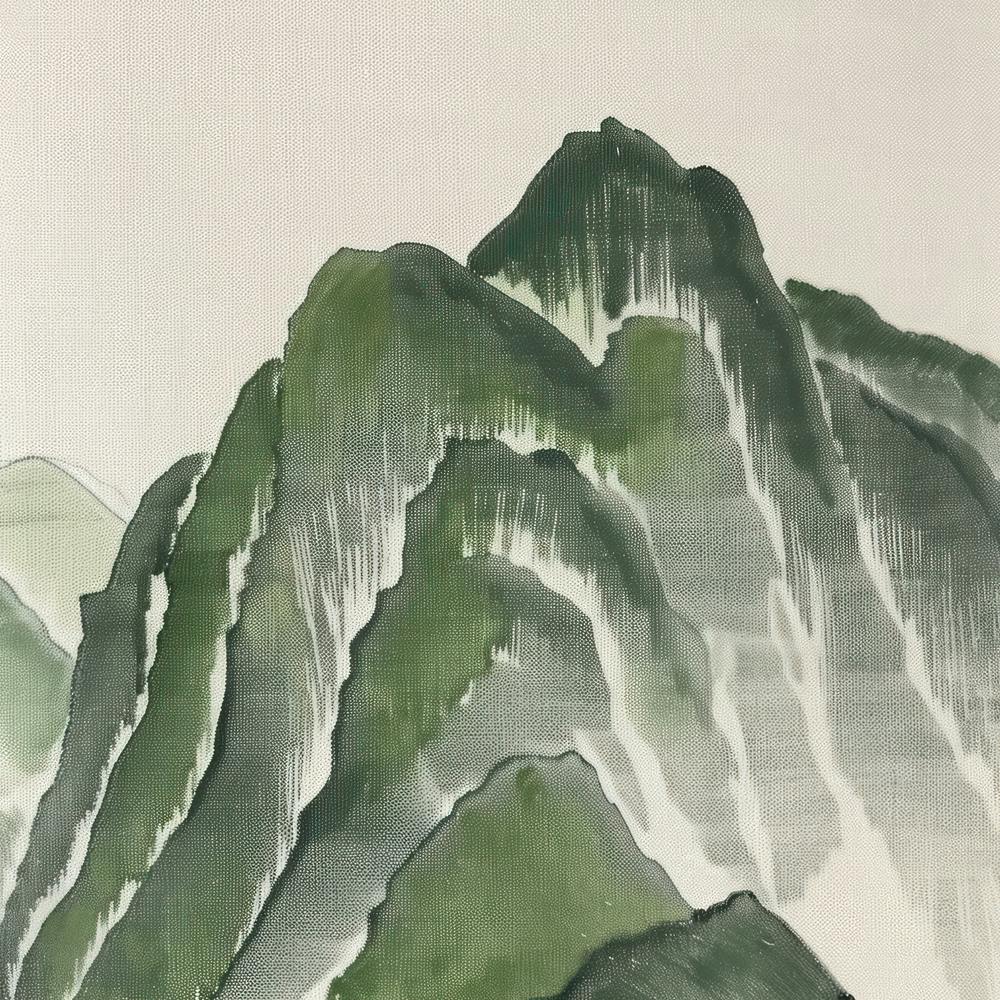 Japanese Watercolour Of Mount Kurai 3