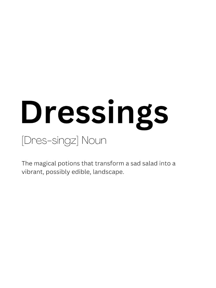Dressings Definition Meaning 1