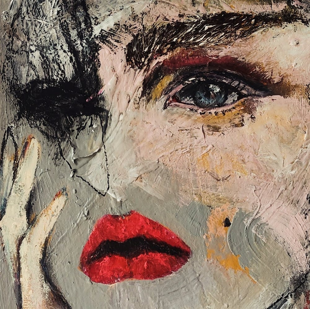 Woman With Red Lipstick