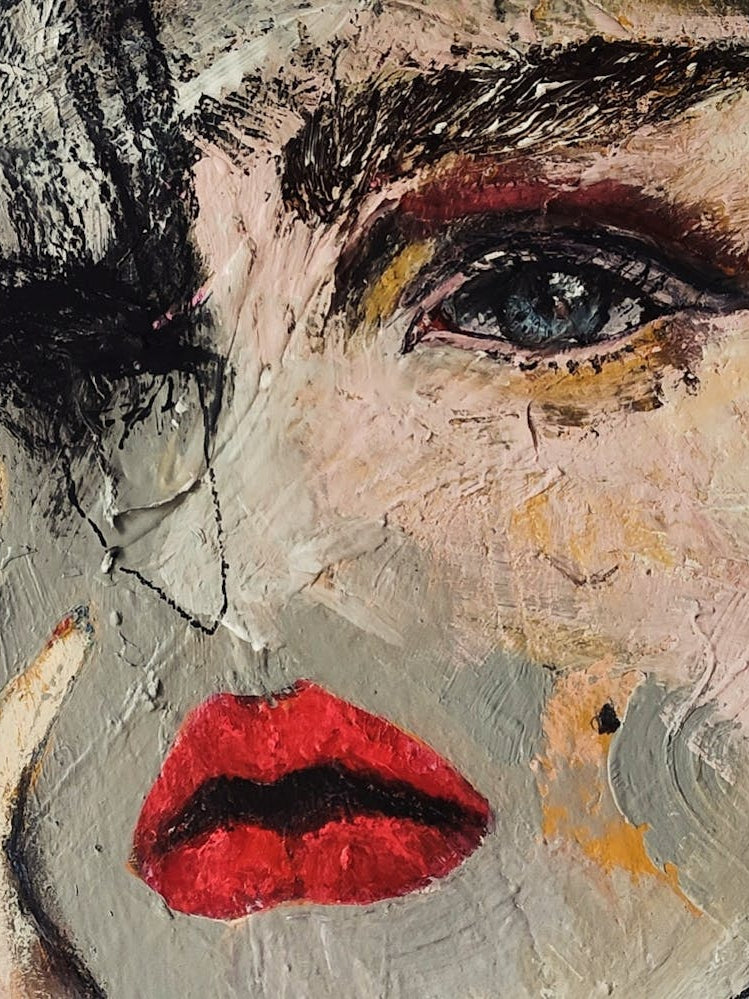 Woman With Red Lipstick