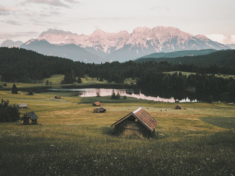 Cabin In Open Meadow